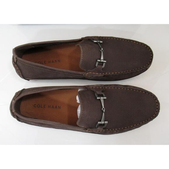 Men\'s Cole Haan Wyatt Bit Driver Slip On Loafers Dark Chocolate Nubuck Size 10.5 main image 9